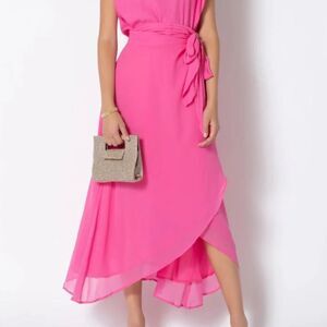 NWT Tart Yesinia Sarong-Style Wrap Skirt Size S Dragon Fruit Pink Beachy Coastal